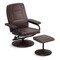 Costway Reclining Chair with Ottoman Lounge Accent Armchair Padded Seat Footrest for Bedroom